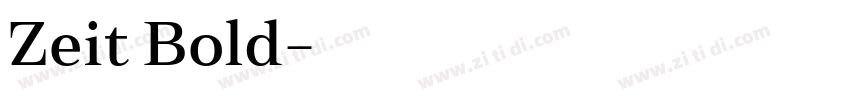 Zeit Bold字体转换